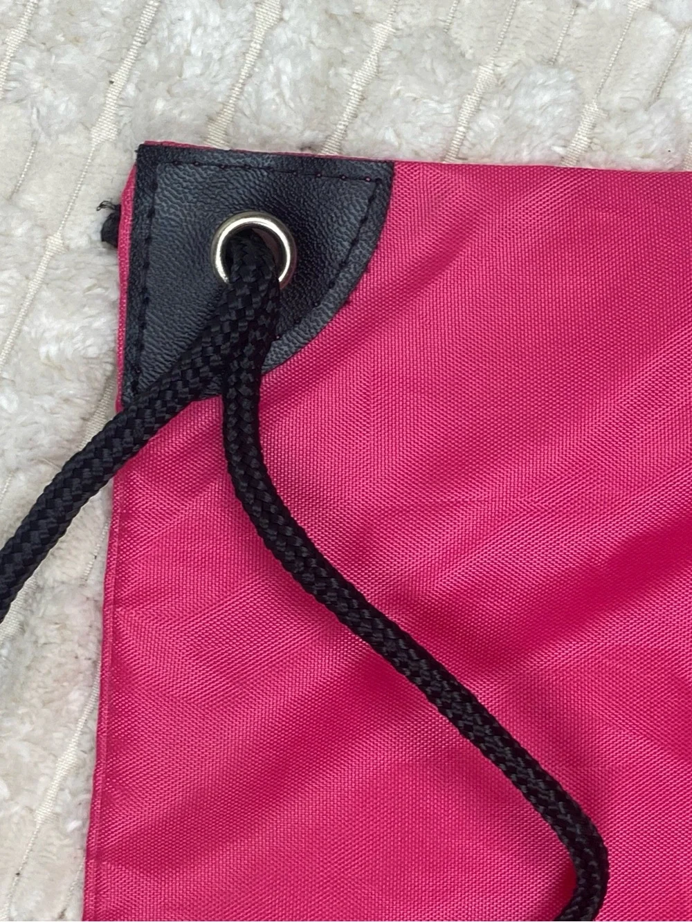 2009 Walt Disney World Florida Pink Drawstring Cinch Backpack Mickey Friends